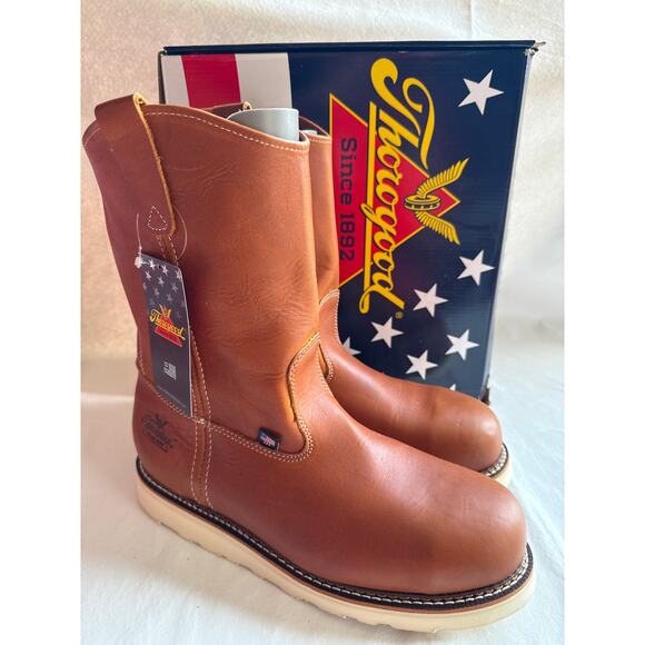 Thorogood Work Boots 11" Wellington Men's 11.5D Steel Toe, EH Leather 804-4205 - Picture 1 of 11